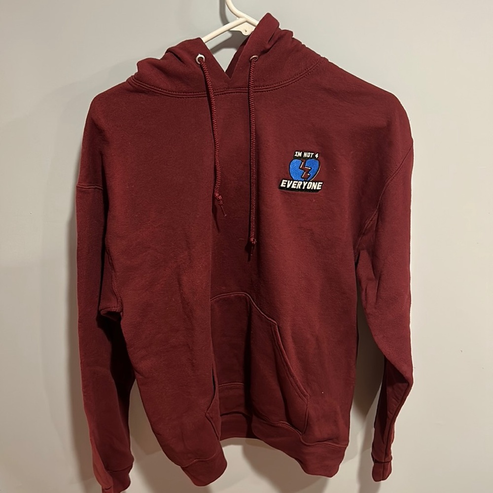 I’m not 4 everyone hoodie high quality jerzees maroon red